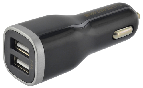Car Charger Dual USB 2.4A + USB-C Cable Black - Foto 4