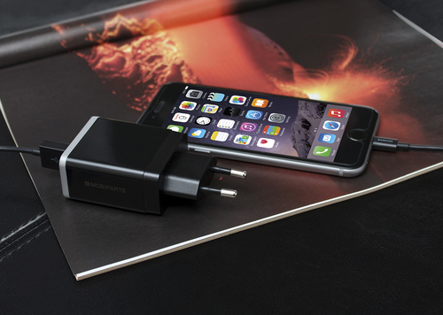 Wall Charger Dual USB 2.4A + USB-C Cable Black - Foto 2