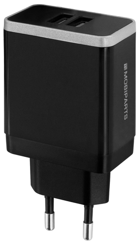 Wall Charger Dual USB 2.4A Black - Foto 2