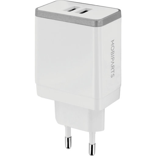 Mobiparts Wall Charger Dual USB 2.4A White