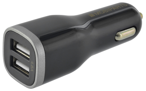Car Charger Dual USB 4.8A + USB-C Cable Black - Foto 3