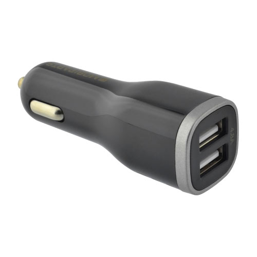 Car Charger Dual USB 4.8A + USB-C Cable Black - Foto 6