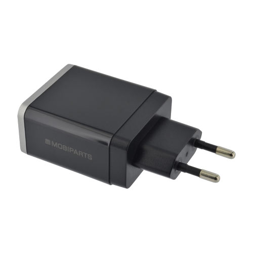 Wall Charger Dual USB 4.8A + USB-C Cable Black - Foto 6