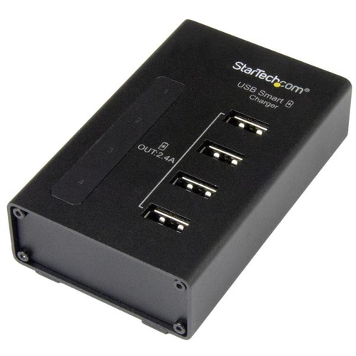 StarTech 4-Poort USB Oplaadstation met Smart Charging