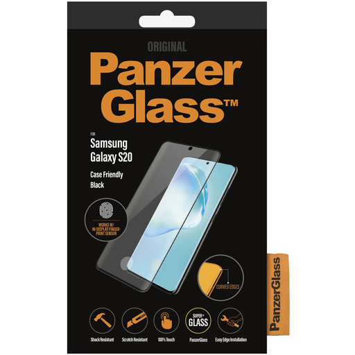  PanzerGlass Samsung Galaxy S20 FP Black Case Friendly Super+ Glass