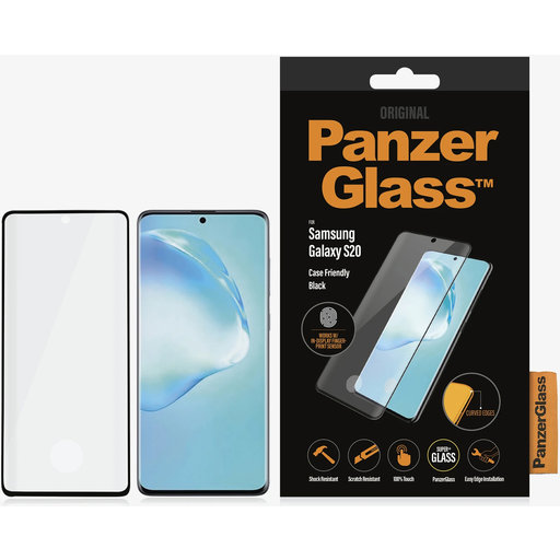 PanzerGlass Samsung Galaxy S20 FP Black Case Friendly Super+ Glass - Foto 3