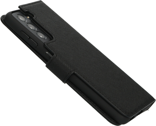 Saffiano Wallet Case Samsung Galaxy S21 Black - Foto 4