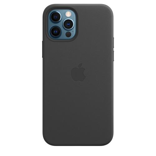 iPhone 12/12 Pro Leather Case with MagSafe - Black - Foto 1