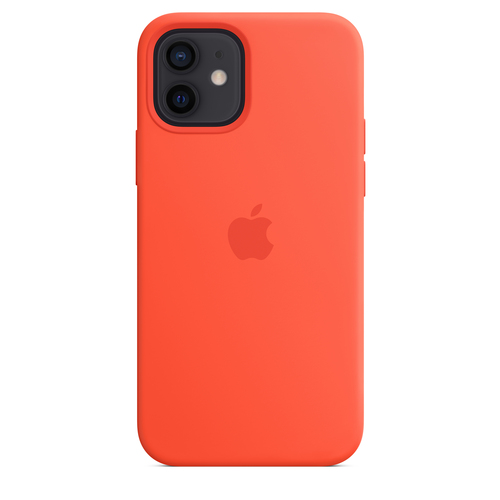 iPhone 12 / 12 Pro Silicone Case with MagSafe Electric Orange MKTR3ZM/A - Foto 6