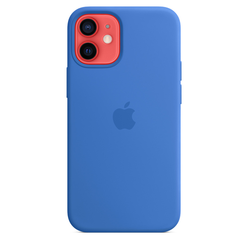 iPhone 12 mini Silicone Case with MagSafe Capri Blue MJYU3ZM/A - Foto 5