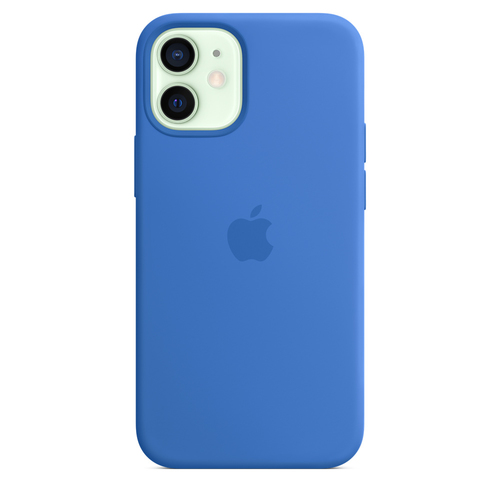 iPhone 12 mini Silicone Case with MagSafe Capri Blue MJYU3ZM/A - Foto 4